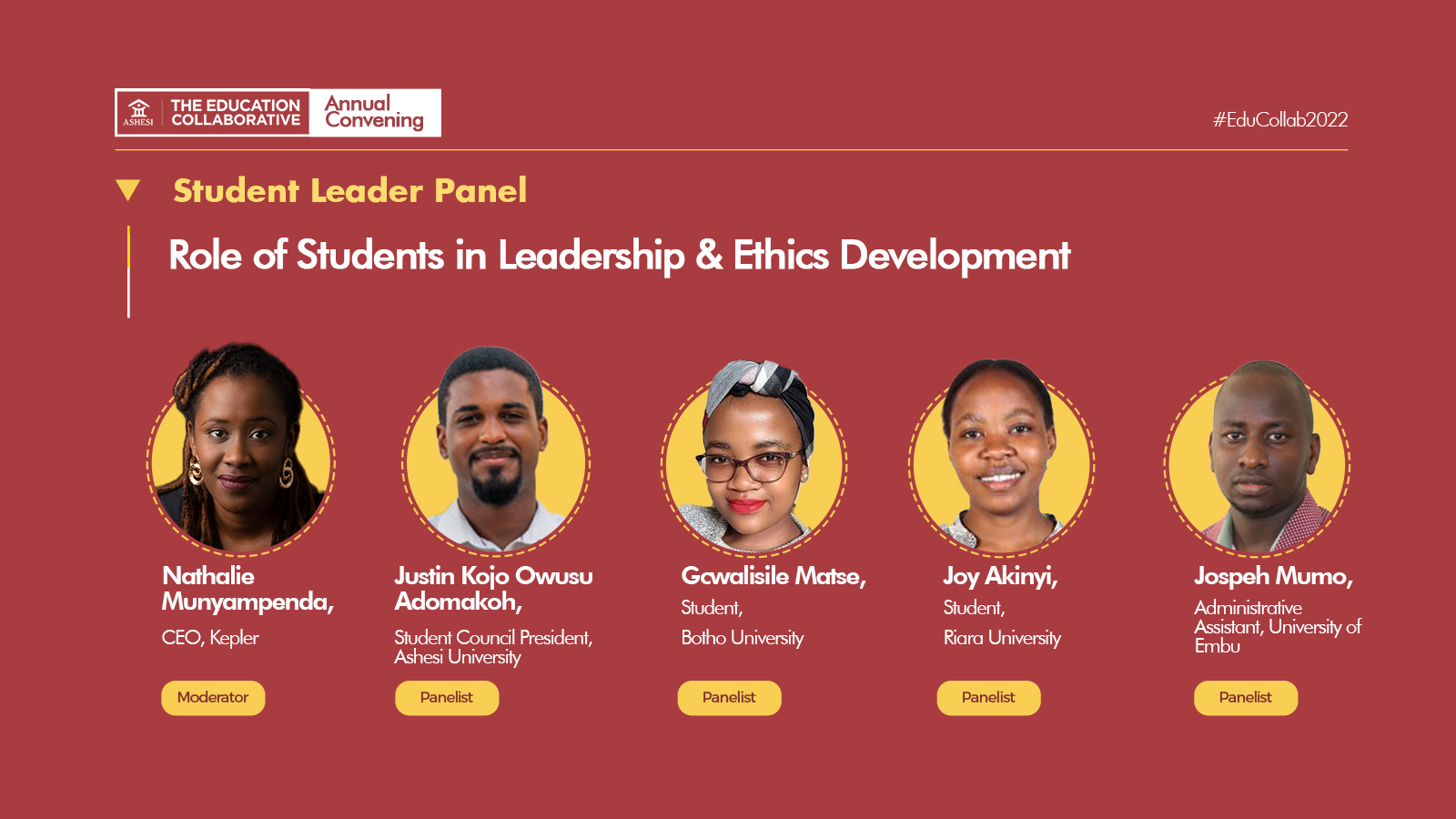 Student Leader Panel: Role of Students in Leadership & Ethics Development |  The Education Collaborative